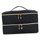 thumbnail image 5 of Bolsa de almacenamiento de esmalte de uñas de doble capa, bolsa de transporte de viaje, estuche organizador de esmalte de uñas con bolsillos múltiples Negro, 5 of 5