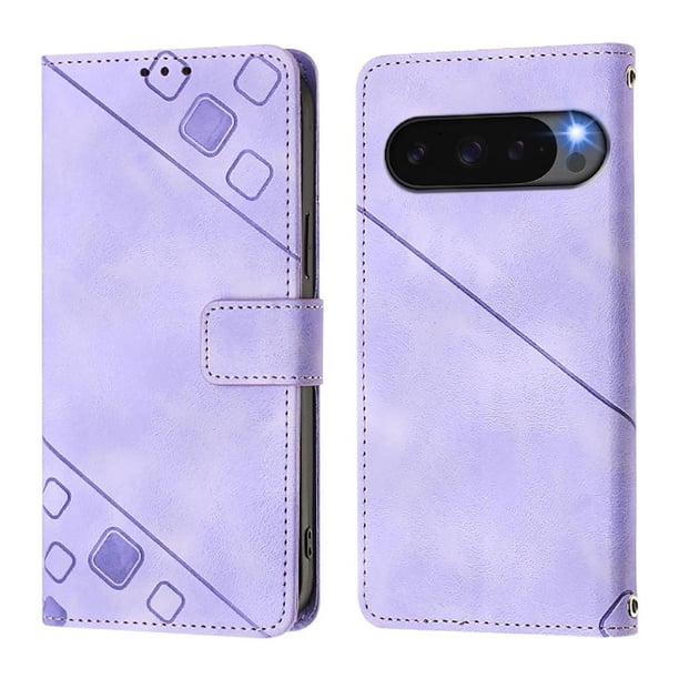 Funda Cartera para Google Pixel 10 Pro XL 5G con Soporte y Ranuras, Resistente a Golpes y Rayones Morado