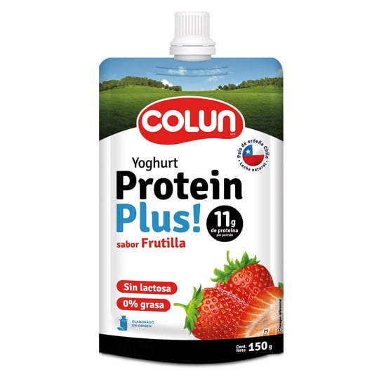 Yoghurt Protein Plus Sabor Frutilla Doypack 150 gr Colun