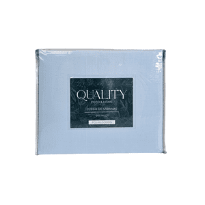 Qualityhome - Juego De Sabanas 200 Hilos 1.5 Plaza Azul