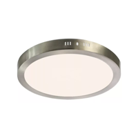 Importclick - Foco Panel Led Plafón Sobrepuesto Redondo Luz Neutra 220V 4000°K Níquel Blanco 30 Cm