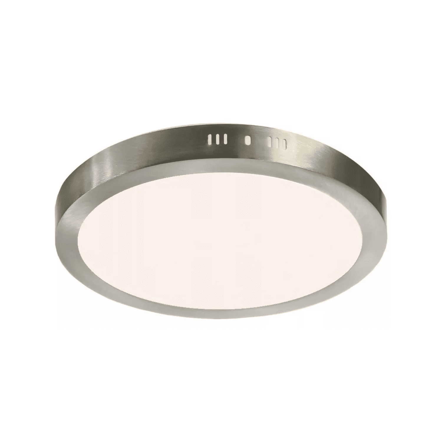 Importclick - Foco Panel Led Plafón Sobrepuesto Redondo Luz Neutra 220v 4000°k Níquel Blanco 30 Cm