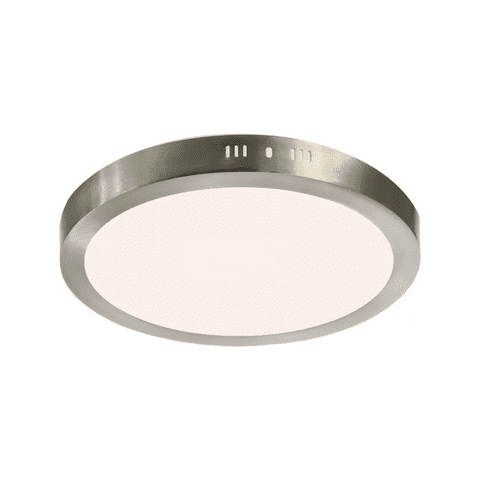 Importclick - Foco Panel Led Plafón Sobrepuesto Redondo Luz Neutra 220V 4000°K Níquel Blanco 30 Cm