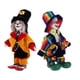 thumbnail image 2 of Porcelana Harlequin Jester Dolls Payaso Divertido Juguete Para Regalo 2pcs Amarillo Verde, 2 of 5
