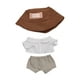 thumbnail image 3 of Conjunto De 3 Piezas De Camisa, Pantalones Cortos Y Sombrero Para Muñecas De 38 Cm, Regalos Para Niños, Color Verde, 3 of 3