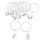 thumbnail image 4 of 12 Piezas De Cortinas De Metal, Anillos Para Cortinas Con Clips, Porcelana Blanca De 25 Mm, 4 of 5