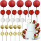 thumbnail image 1 of Juego de decoración para tartas de cumpleaños con forma de bola de espuma, 50 unidades, 1 of 6