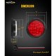 thumbnail image 2 of Partsam Kit de 4 luces traseras LED redondas de 4 pulgadas para remolque, rojas, 12 V, 2 of 3