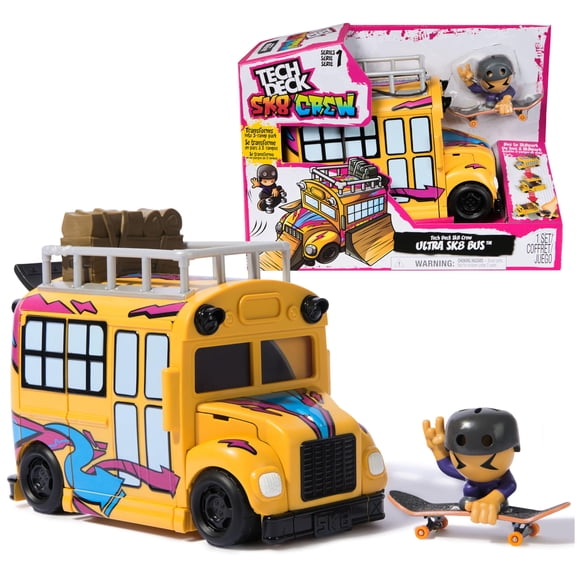 Autobús Transforming Ultra Sk8 Crew 2 en 1 de Toy TECH DECK Sk8