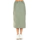 thumbnail image 1 of Saronite Falda Cargo de Color Liso con Cintura Midi de Algodón con Cordón Ajustable, Verde Militar (para Mujer), 1 of 2