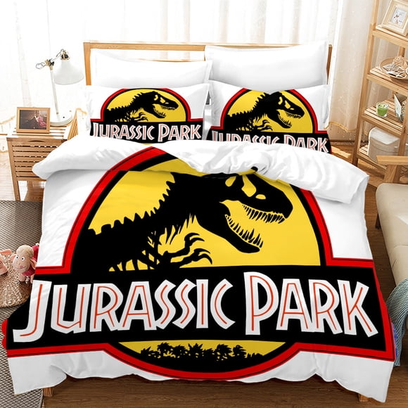 Jurassic Park Bedding Set Duvet Cover Soft Quilt Cover Pillowcases Gift3-Piece Bedding Set (1 Duvet Cover + 2 Pillow Shams)