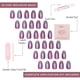 thumbnail image 4 of Press On Nails Glamnetic Berry Fizz - Pantalón corto ovalado, color magenta, 4 of 6