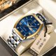 thumbnail image 3 of EXPLOJOY Reloj de Cuarzo Tonneau de Lujo para Hombre – Reloj de Acero Inoxidable Impermeable con Esfera Luminosa, 3 of 8