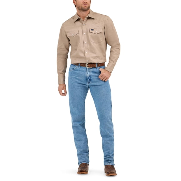 CAMISA Wrangler Corte Vaquero Talla Extra Grande Color Rawhide
