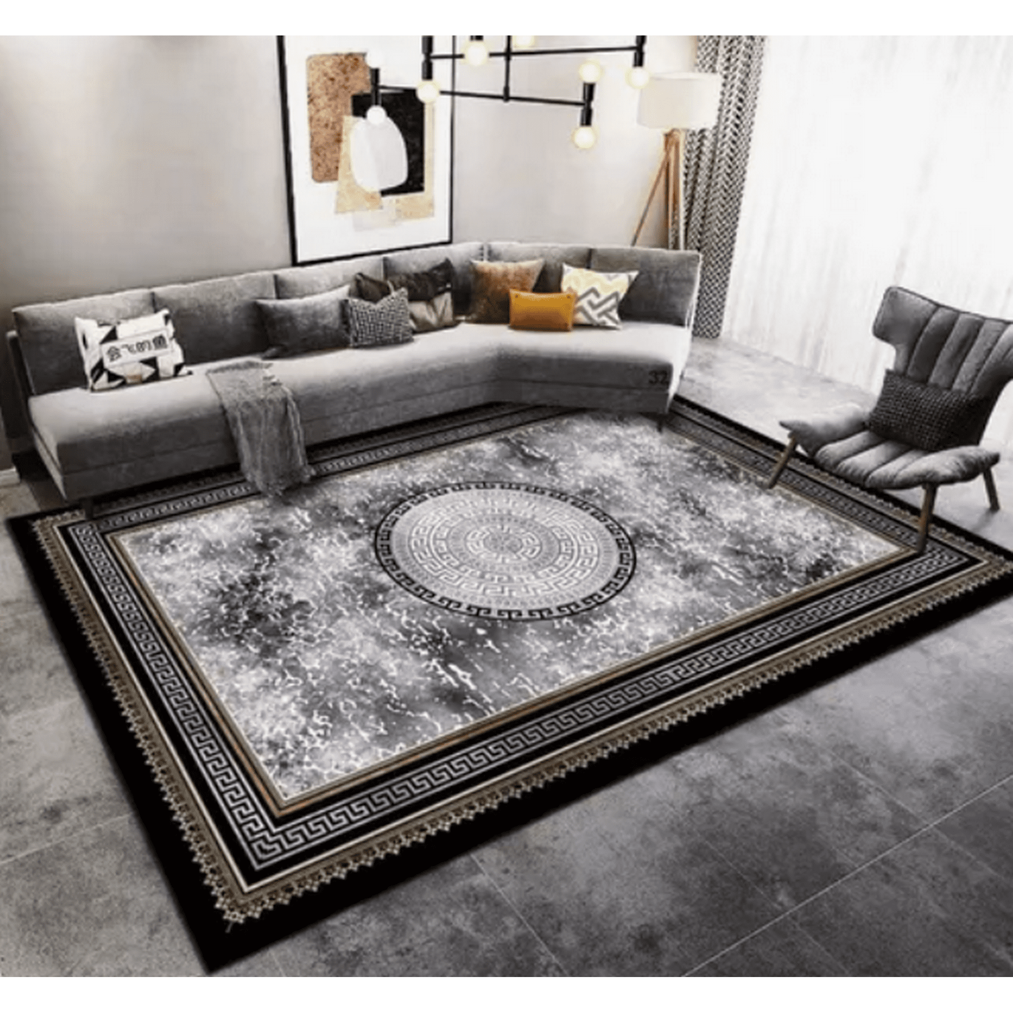 Tecnocasa - Alfombra Lisa Con Diseño En 3d 200x240cm