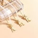 thumbnail image 3 of Collar HESHPAWS Gold Initial Pearl 14K Gold Plated Paperclip Link Cadena Ajustable, 3 of 3