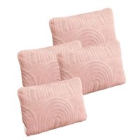 Genérico - Pack De 4 Fundas De Cojin Serie Arco 30X50 Cm Rosa