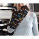thumbnail image 4 of Iconos y citas del programa de televisión Oven Mitt Ukonic Friends, color negro, 4 of 7
