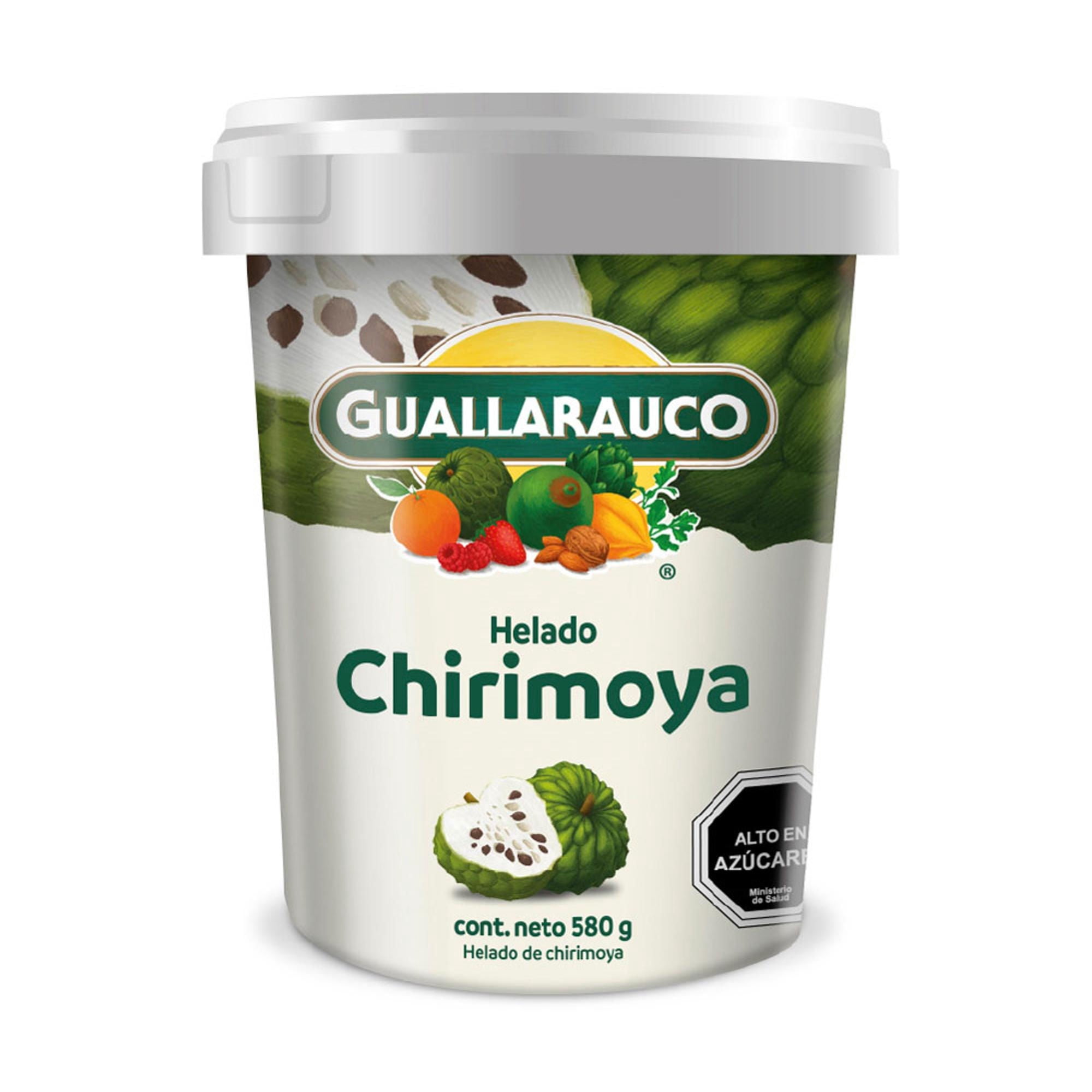Helado Sabor Chirimoya Pote 580 g Guallarauco