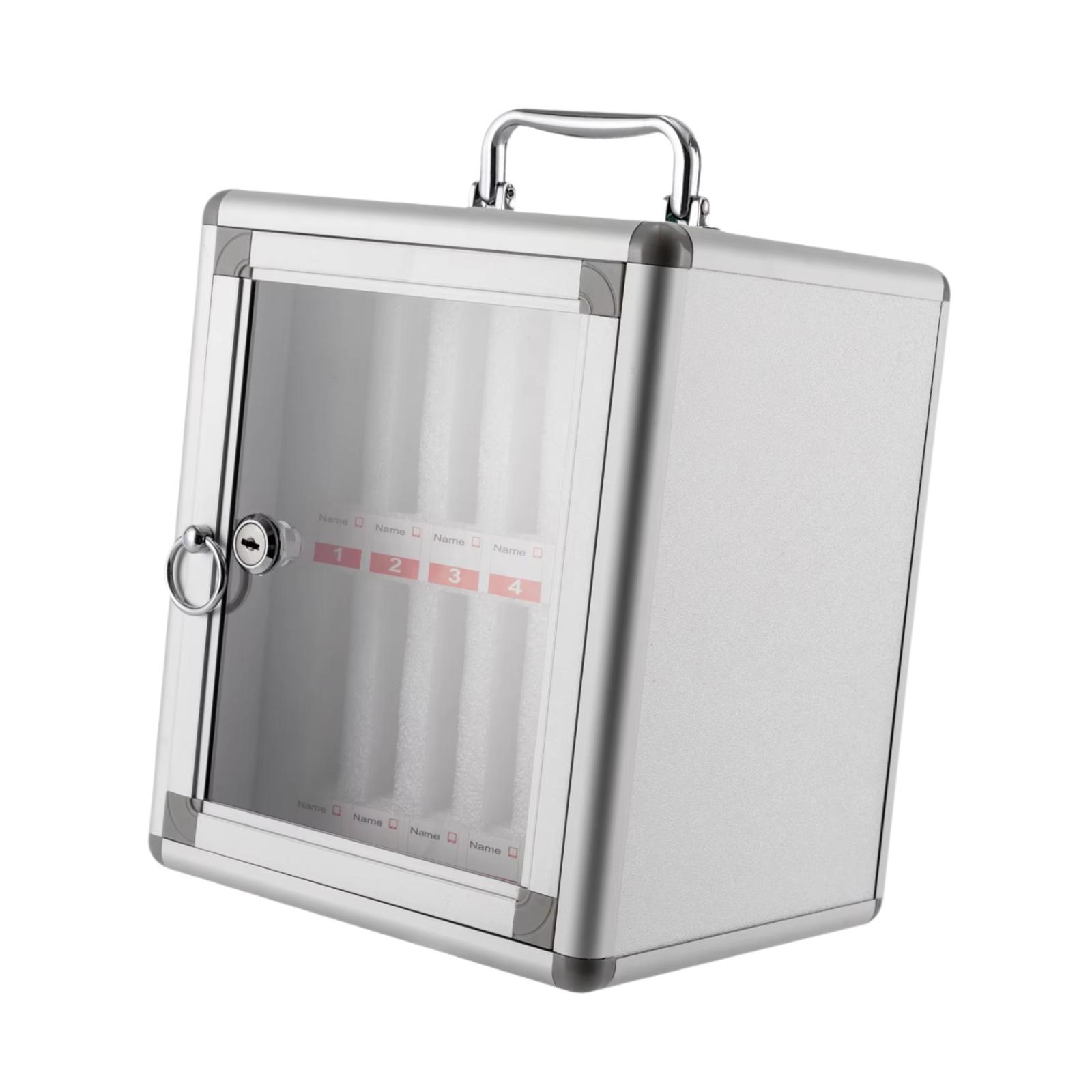 Magideal - Armario De Almacenamiento Para Teléfono, Taquilla Con 2 Llaves, Para Aula, Con Cerradura, Montado En Pared Para Oficina, Tabla De Bolsillo, Caja De Bl 12 Ranuras