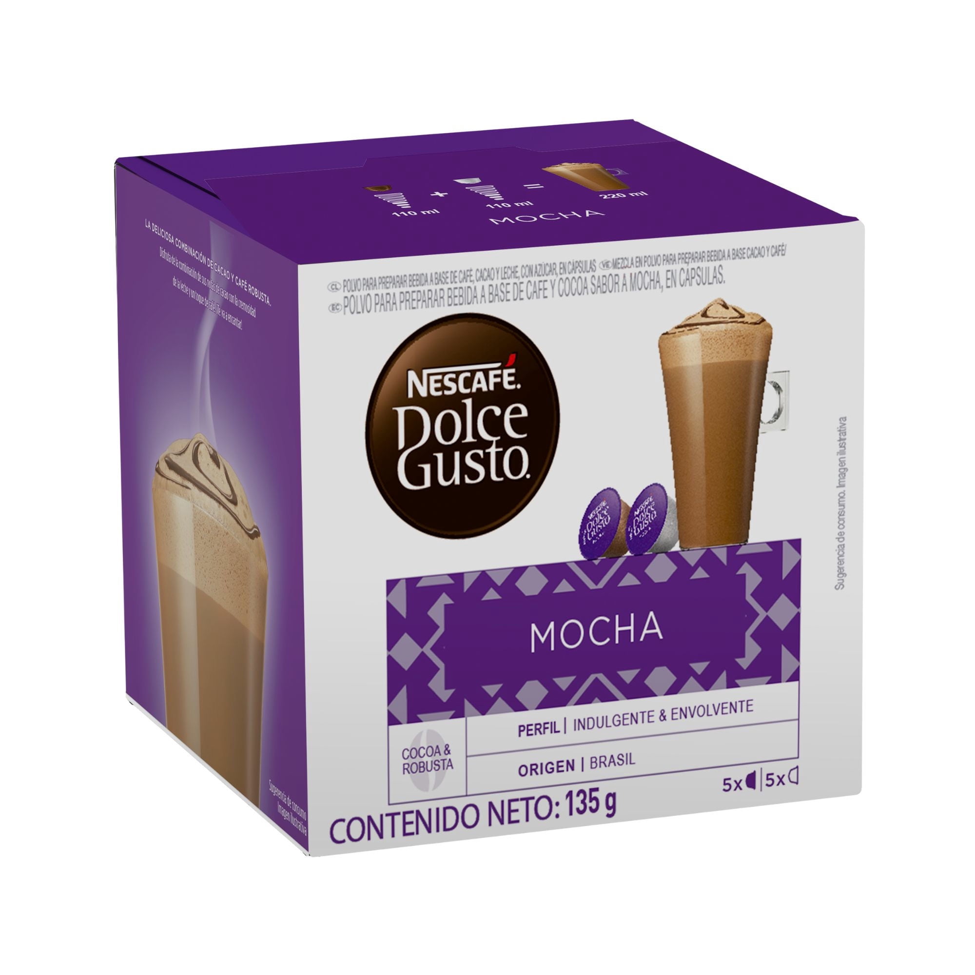 Café En Cápsulas Mocha 10 Tazas 5 Un Nescafé Dolce Gusto