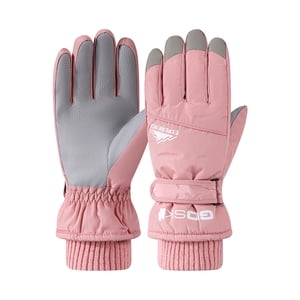 Ioensy - Guantes De Invierno Antideslizantes Ligeros Guantes De Esquí De Nieve Para Andar En Bicicleta Esquiar Al Aire Libre Rosa Mujeres