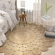 thumbnail image 4 of Alfombra Redonda De Yute Todo Circulos Color Natural, 4 of 9