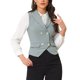 thumbnail image 1 of INSPIRE CHIC Chaleco de Traje para Mujer Doble Botonadura Negocios Solapa Elegante Chaleco de Cintura XL Gris, 1 of 6
