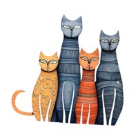 Magideal - 4 Piezas De Decoración Artística Para Colgar En La Pared, 2D, Bonitos Regalos Decorativos De Metal Y Hierro, Coloridos Para Patio, Dormitorio, Porche,