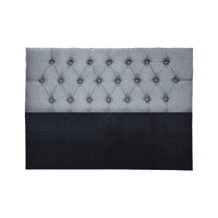 Importclick - Respaldo 2 Plazas Piso Capitone Premium 150X140 Cm Gris Claro Lino