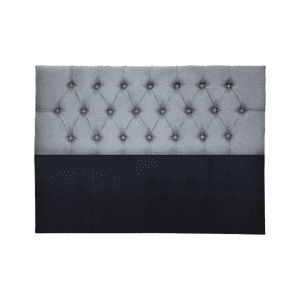 Importclick - Respaldo King Piso Capitone Premiun 180X140 Cm Gris Claro Lino