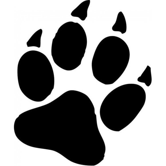 Decomural Bear Paw Print Wild Animals WS-15543