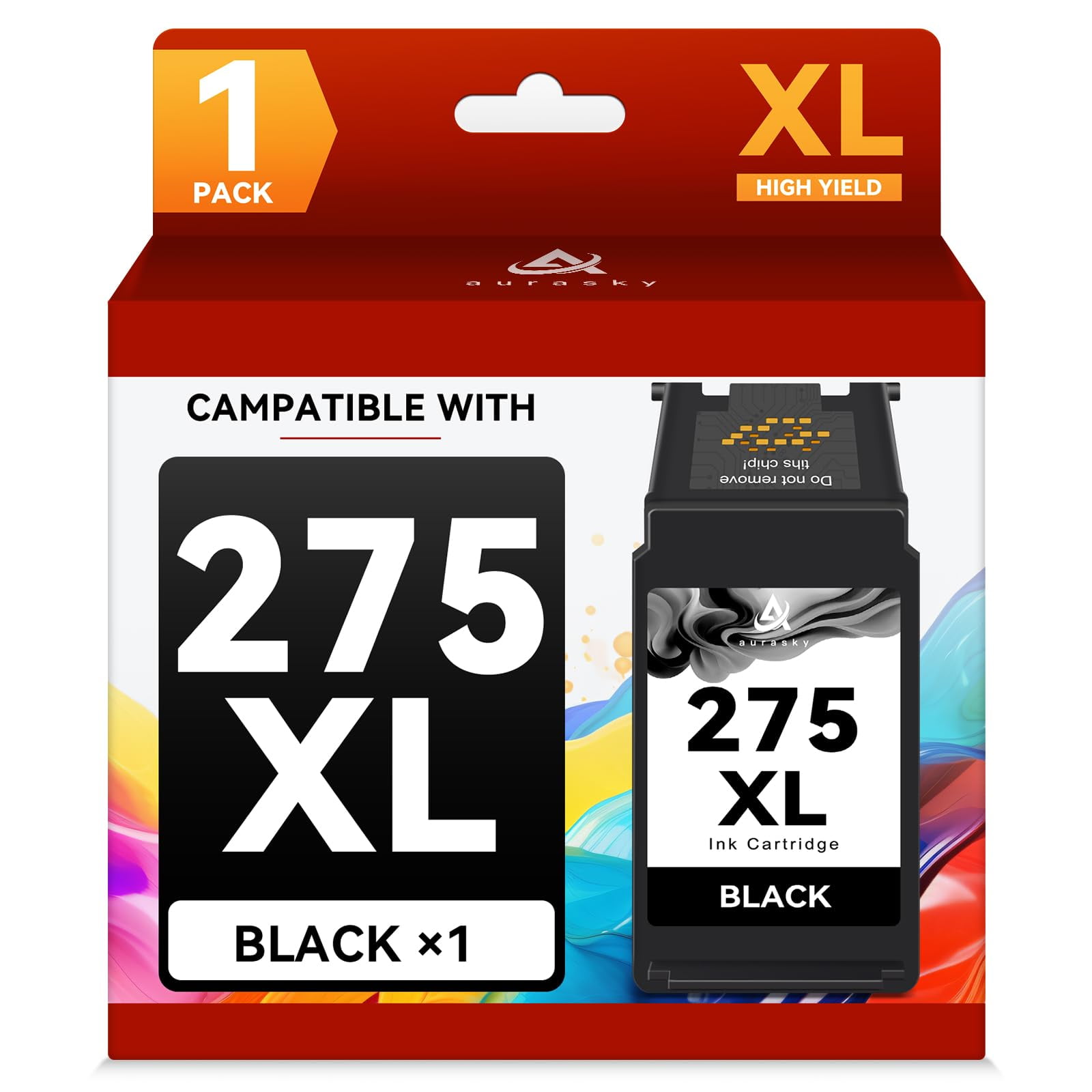 Cartucho De Tinta Aurasky 275xl Pg-275xl Negro Para Impresora Canon
