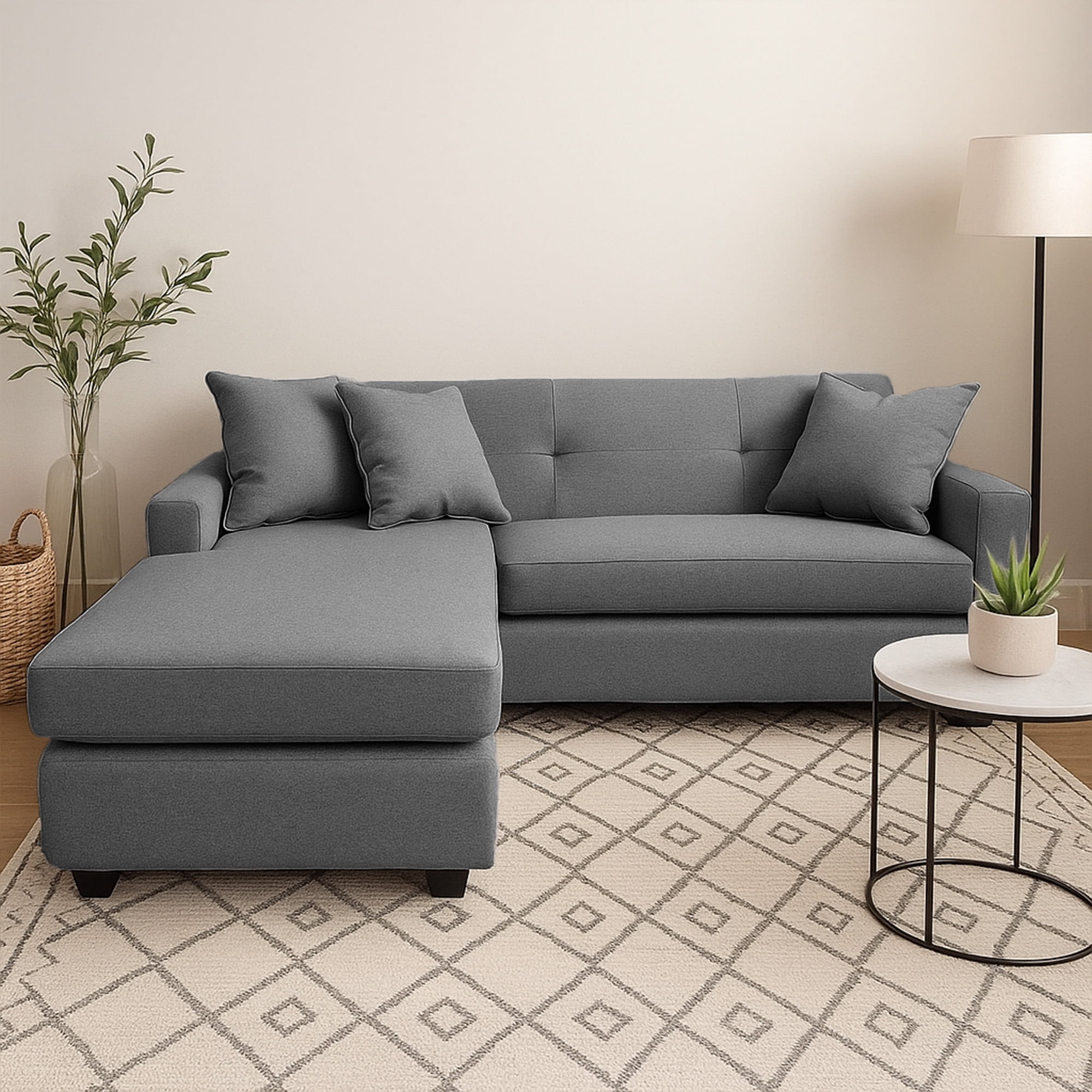 Mbc - Sofá L Intercambiable New Sevilla Tela Grafito