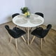 thumbnail image 1 of Comedor Mesa blanca 100cms + 4 Sillas Mariposa Wood Negro, 1 of 3