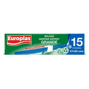 Europlas - Bolsa Cierre Facil Zipper Cierre Deslizable 27X28Cms 15Un.