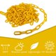 thumbnail image 2 of Cadena de seguridad de 30 m (98 pies), eslabones de plástico amarillo para control de multitudes en entornos industriales, alta visibilidad (6 mm de grosor), 2 of 7