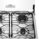 thumbnail image 5 of Cocina a gas F 2525 T Silver 4 Platos, 5 of 12