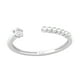 thumbnail image 1 of Anillo Ajustable Con Eslabones De Puntos Y Circonitas Cubicas Plata 925, 1 of 2