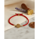 thumbnail image 2 of Pulsera cordón san benito baño de oro protección mal Rojo, 2 of 3