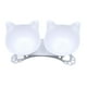 thumbnail image 3 of Cuencos Dobles Elevados Para Gatos, Alimentador De Agua Para Mascotas Elevado, Platos De Alimentación Inclinados, Blanco, 3 of 5
