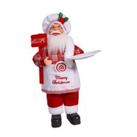 Magideal - Figura De Papá Noel De Navidad, Adorno De Muñeco De Papá Noel, Estatua De Figura De Papá Noel Para Estante De Festival, Exhibición De Ventana, Mesa De Cocinero