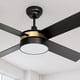 thumbnail image 1 of Ventilador de techo YITAHOME negro con luz y control remoto, 132 cm dorado, 1 of 7