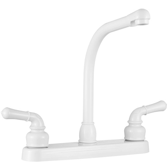 Grifo Dura Faucet DF-PK210C-WT de Alta Altura con Doble Palanca Blanco