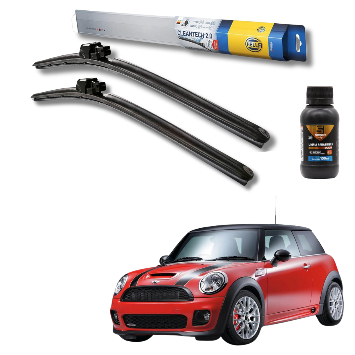 Plumillas Hella Cleantech Para Mini Cooper 2006-2014
