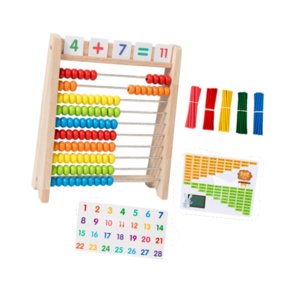 Magideal - Ábaco De Madera Para Niños, Marco De Cálculo De Matemáticas, Ábaco De Matemáticas Con Palos Para Contar, Juguete De Aprendizaje, 10 Filas Para Niños D