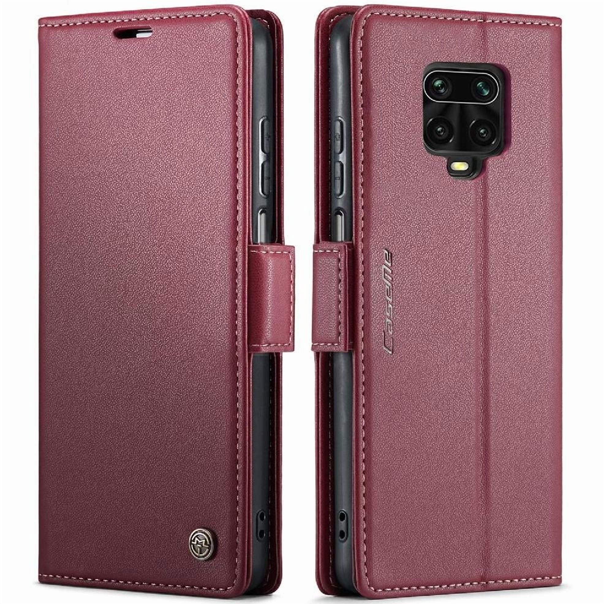 Caseme Tipo Cartera Xiaomi Redmi Note 9s/note 9 Pro Con Cierre Magnético, Rfid, Tarjetero, Soporte, Carga Inalámbrica