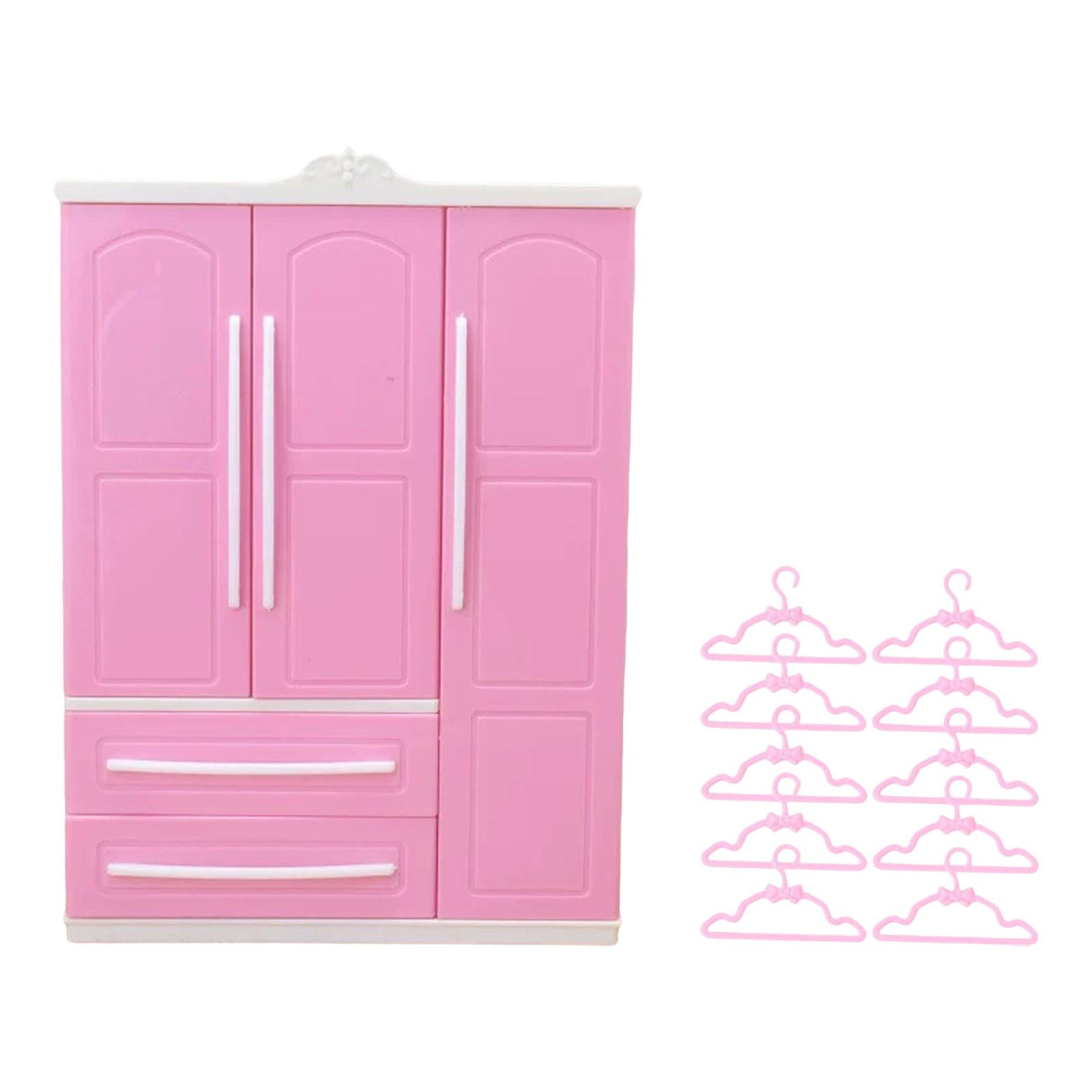 Magideal - Armario Para Muñecas, Muebles En Miniatura Para Muñecas, Accesorios Para Casa De Muñecas, Encantador Con 10 Perchas, Regalos De Valentín Para Niño Estilo A