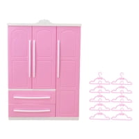 Magideal - Armario Para Muñecas, Muebles En Miniatura Para Muñecas, Accesorios Para Casa De Muñecas, Encantador Con 10 Perchas, Regalos De Valentín Para Niño Estilo A