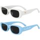 thumbnail image 3 of Gafas de sol retro rectangulares azules - Pack de 10 (LotsBuyLots), 3 of 6